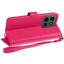 For Moto G Stylus 2025 Case PU Leather Wallet Extra Card Flap + Tempered Glass