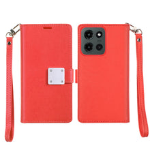 For Moto G Stylus 2025 Case PU Leather Wallet Extra Card Flap + Tempered Glass