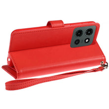 For Moto G Stylus 2025 Case PU Leather Wallet Extra Card Flap + Tempered Glass