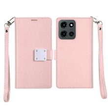 For Moto G Stylus 2025 Case PU Leather Wallet Extra Card Flap + Tempered Glass