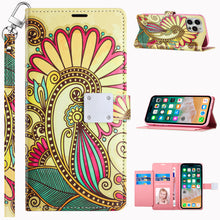 For iPhone 15 Pro Max Case Vegan Leather Design Wallet + 2 Screen Protectors