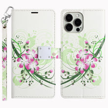 For iPhone 15 PLUS Case Vegan Leather Design Phone Wallet + 2 Tempered Glass