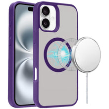 For iPhone 16 Plus 6.7in Case Magnetic Circle Smooth with Grip + Tempered Glass