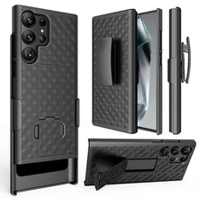 For Samsung Galaxy S24 Case Textured 3in1 Belt-Clip Holster Kickstand Cover