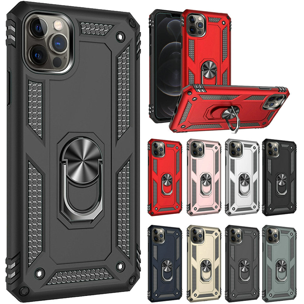 For iPhone 13 Pro Max Case Ring Magnetic Kickstand Protective Hybrid Phone Cover