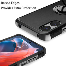 For Moto G Play (2024) Case Dual Layered Rugged Phone Cover with Ring stand