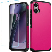 For Moto G Stylus 5G (2024) Case Tough Strong Shockproof Hybrid + Tempered Glass