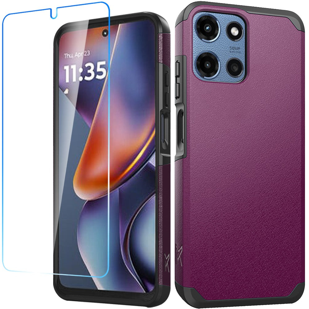 For Motorola Moto G 2025 Case Tough Strong Shockproof Hybrid + Tempered Glass