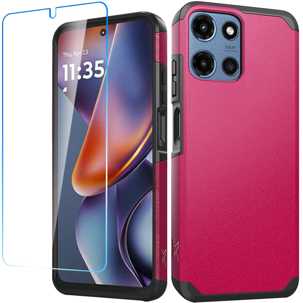For Motorola Moto G 2025 Case Tough Strong Shockproof Hybrid + Tempered Glass