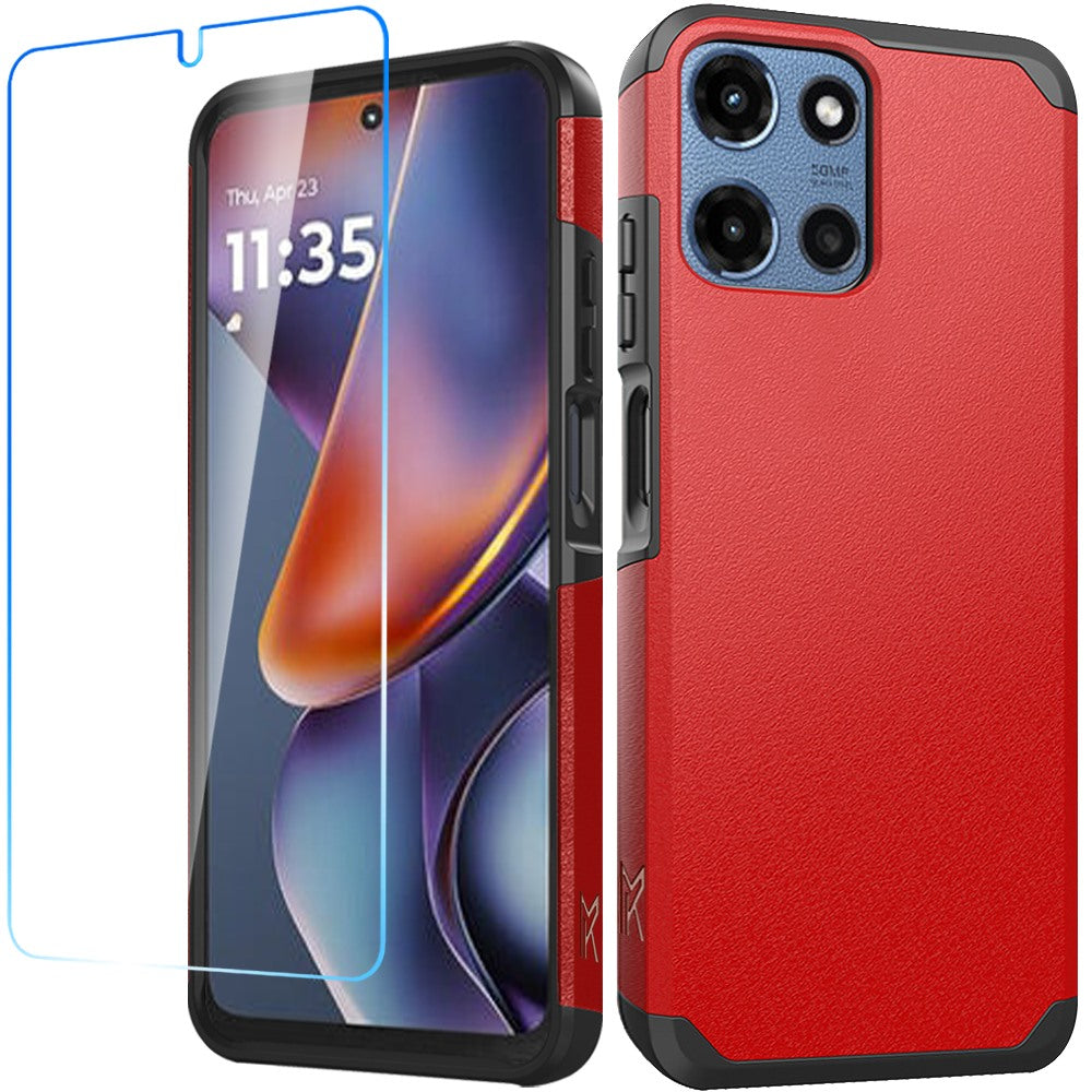 For Motorola Moto G 2025 Case Tough Strong Shockproof Hybrid + Tempered Glass