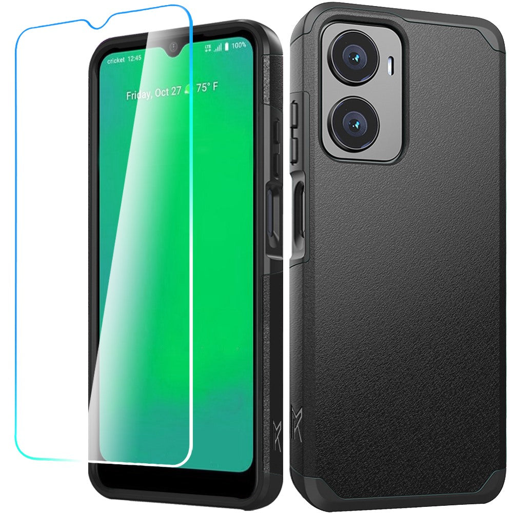 For Cricket Magic 2 5G/AT&T Propel 2 5G Case Strong Shockproof + Tempered Glass