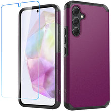 For Samsung Galaxy A36 Tough Strong Hybrid Phone Case Cover + Tempered Glass