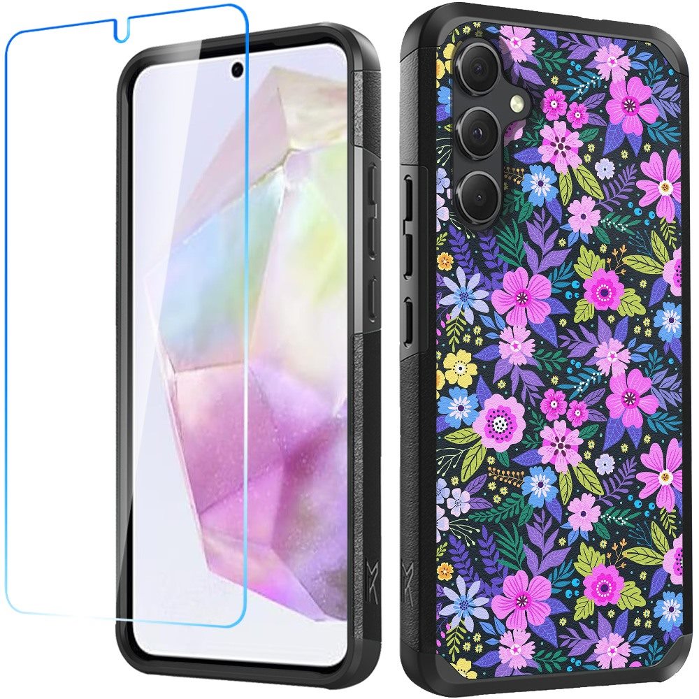 For Samsung Galaxy A36 Tough Strong Hybrid Phone Case Cover + Tempered Glass