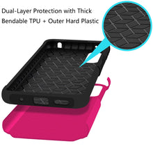 For Cricket Debut S3 Case Cover Tough Strong Shockproof Hybrid + Tempered Glass
