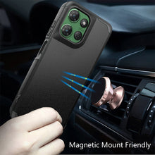 For Moto G Power 2025 Dual layers Rugged Cover with Tempered Glass Included