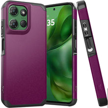 For Moto G Power 2025 Dual layers Rugged Cover with Tempered Glass Included