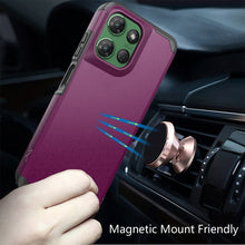 For Moto G Power 2025 Dual layers Rugged Cover with Tempered Glass Included