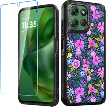 For Moto G Power 2025 Dual layers Rugged Cover with Tempered Glass Included