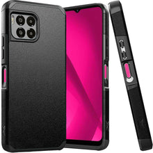 For REVVL 7 PRO 5G Case Dual layers Rugged Cover with Tempered Glass Included