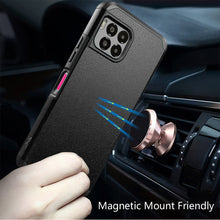 For REVVL 7 PRO 5G Case Dual layers Rugged Cover with Tempered Glass Included