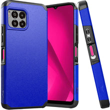 For REVVL 7 PRO 5G Case Dual layers Rugged Cover with Tempered Glass Included