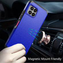 For REVVL 7 PRO 5G Case Dual layers Rugged Cover with Tempered Glass Included