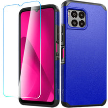 For REVVL 7 PRO 5G Case Dual layers Rugged Cover with Tempered Glass Included