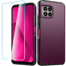 For REVVL 7 PRO 5G Case Dual layers Rugged Cover with Tempered Glass Included