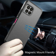 For REVVL 7 PRO 5G Case Dual layers Rugged Cover with Tempered Glass Included