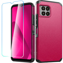 For REVVL 7 PRO 5G Case Dual layers Rugged Cover with Tempered Glass Included