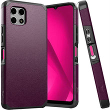 For REVVL 7 5G (2024) Case Dual layers Rugged Cover with Tempered Glass Included
