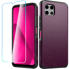 For REVVL 7 5G (2024) Case Dual layers Rugged Cover with Tempered Glass Included