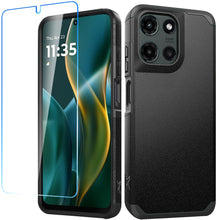 For Moto G Stylus 2025 5G Dual layers Rugged Cover with Tempered Glass Included