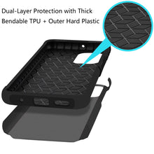 For Moto G Stylus 2025 5G Dual layers Rugged Cover with Tempered Glass Included