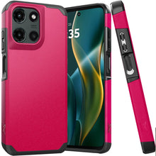 For Moto G Stylus 2025 5G Dual layers Rugged Cover with Tempered Glass Included