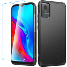 For TCL K11 Case Tough Strong Shockproof Hybrid Phone Cover + Tempered Glass