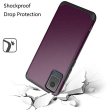 For TCL K11 Case Tough Strong Shockproof Hybrid Phone Cover + Tempered Glass