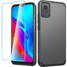 For TCL K11 Case Tough Strong Shockproof Hybrid Phone Cover + Tempered Glass