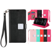 For iPhone 13 Pro Max Case Wallet ID Card Holder Phone Wallet Cover with Zipper