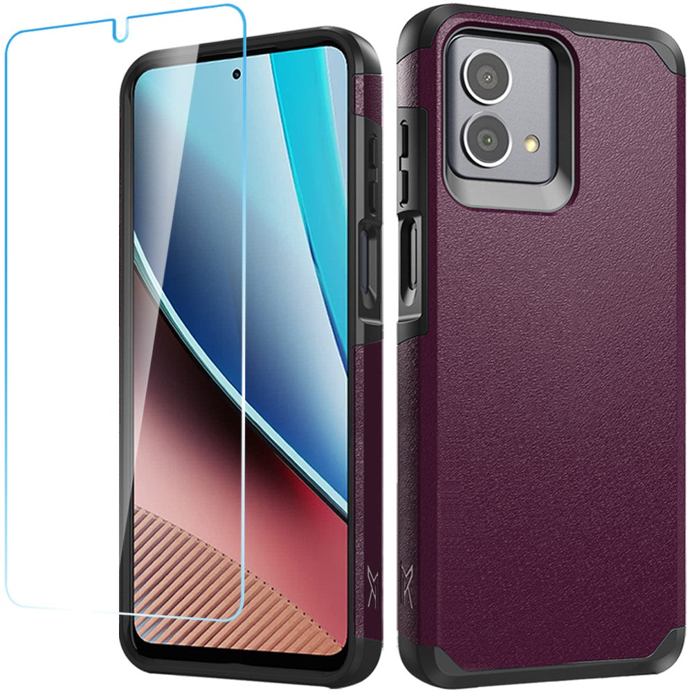 For Moto G Stylus 5G (2023) Case Cover Tough Strong Hybrid with Tempered Glass