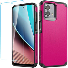 For Moto G Stylus 5G (2023) Case Cover Tough Strong Hybrid with Tempered Glass