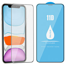 For Apple iPhone 11 (XI6.1) Anti-Finger Print 11D Full Glue High Grade Alumina Curved Screen Tempered Glass with Physical Reinforcement Technology