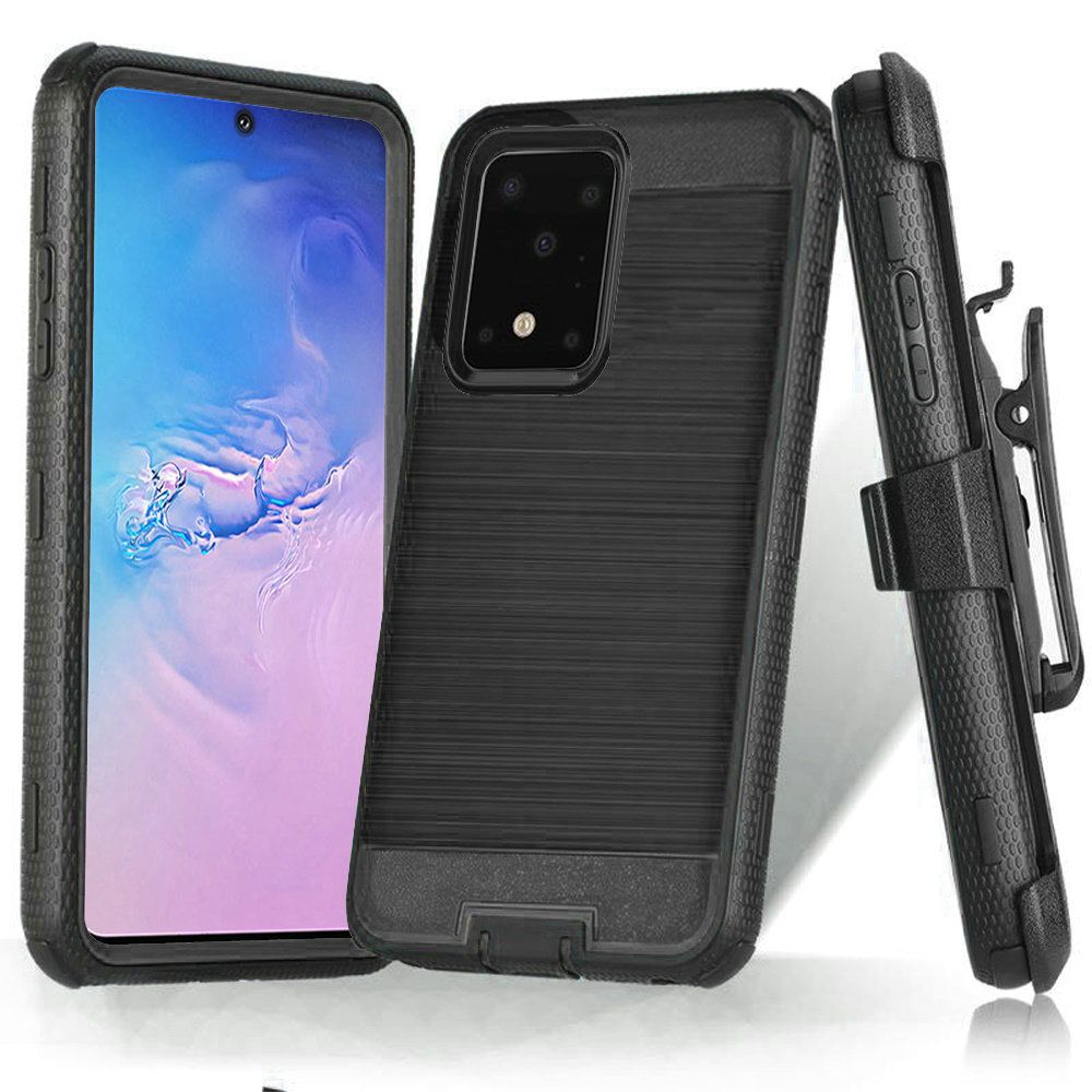 For Samsung Galaxy s20 Ultra s11 Plus s11+ 6.9inch Fused Tough Holster Swivel Clip Case Cover