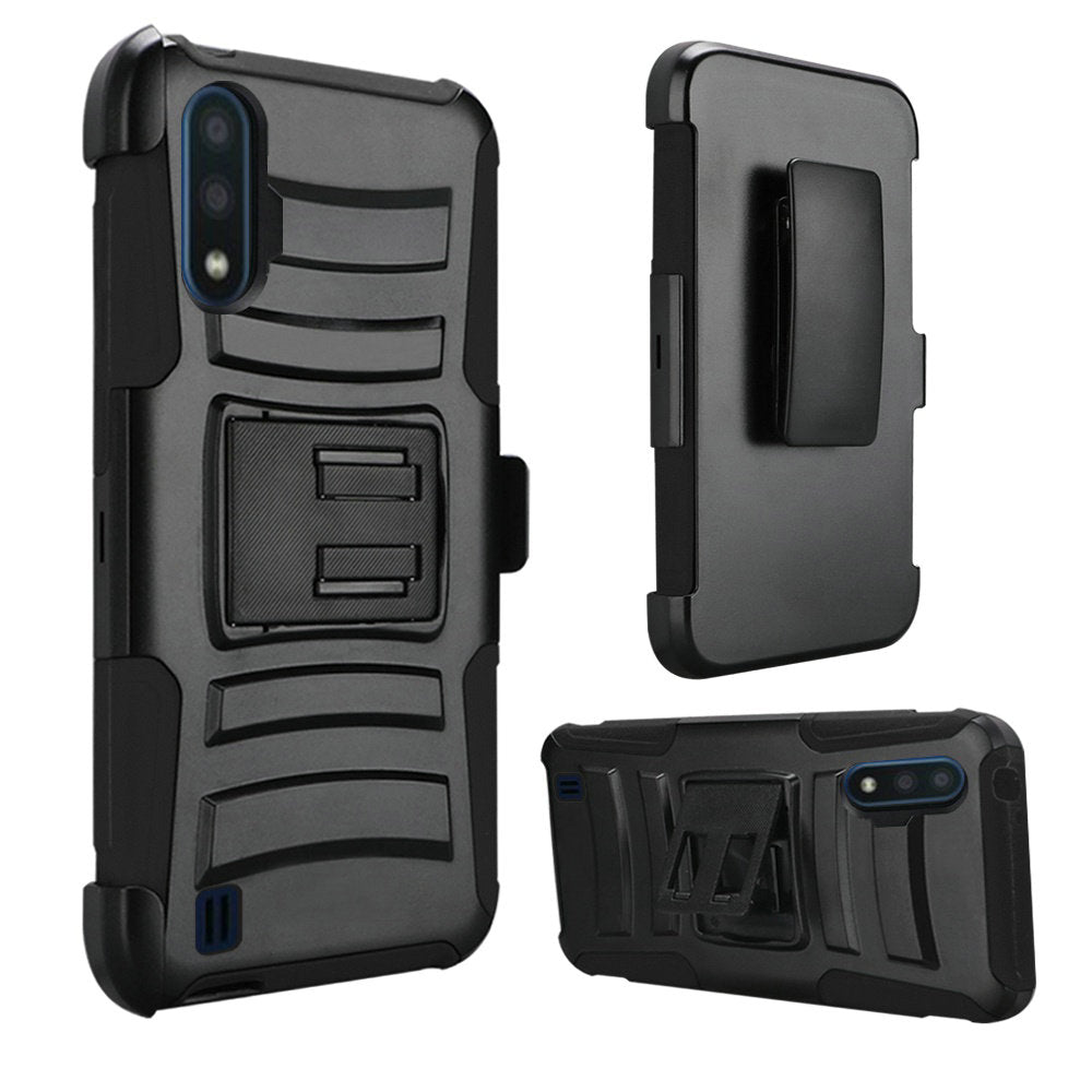 For Samsung Galaxy A51 5G Premium Holster Clip Kickstand Case Cover