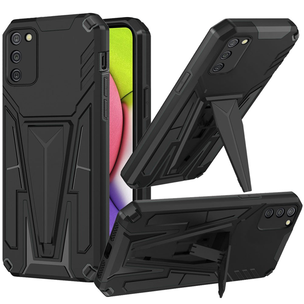 For Samsung Galaxy A03s Alien Design Shockproof Kickstand Magnetic Hybrid Case Cover