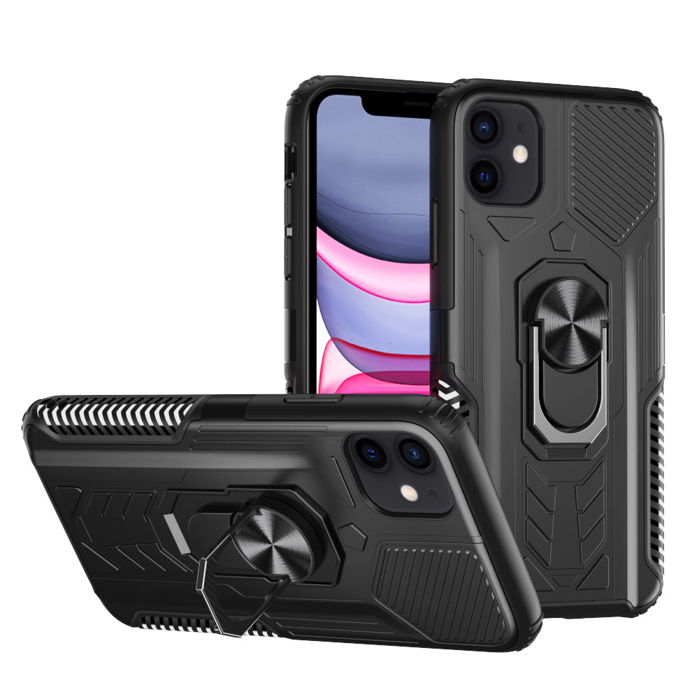 For Apple iPhone 11 PRO MAX / XS Max AQUA Strong Magnetic Ring Stand Hybrid Case Cover