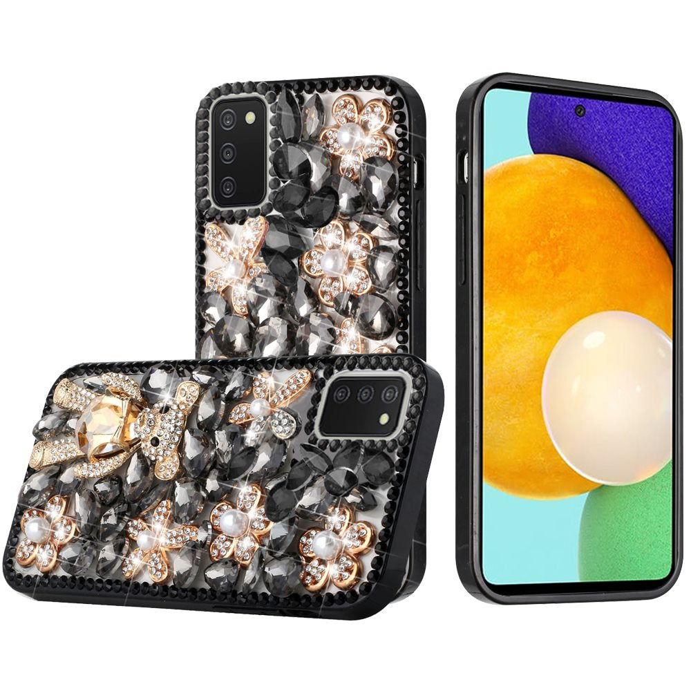For Samsung Galaxy A03s 2022 Full Diamond with Ornaments Case Cover