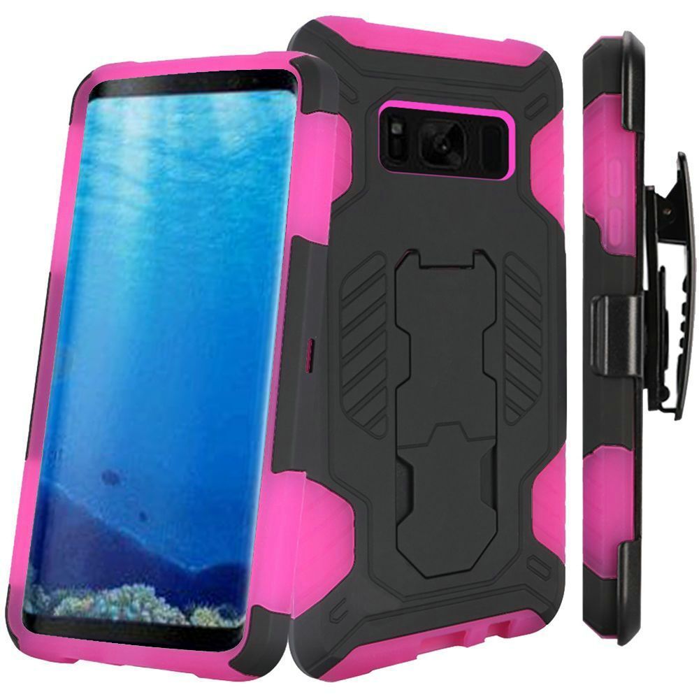 For Samsung S8 SuperCoil Hybrid Premium Kickstand Cover with Holster Combo