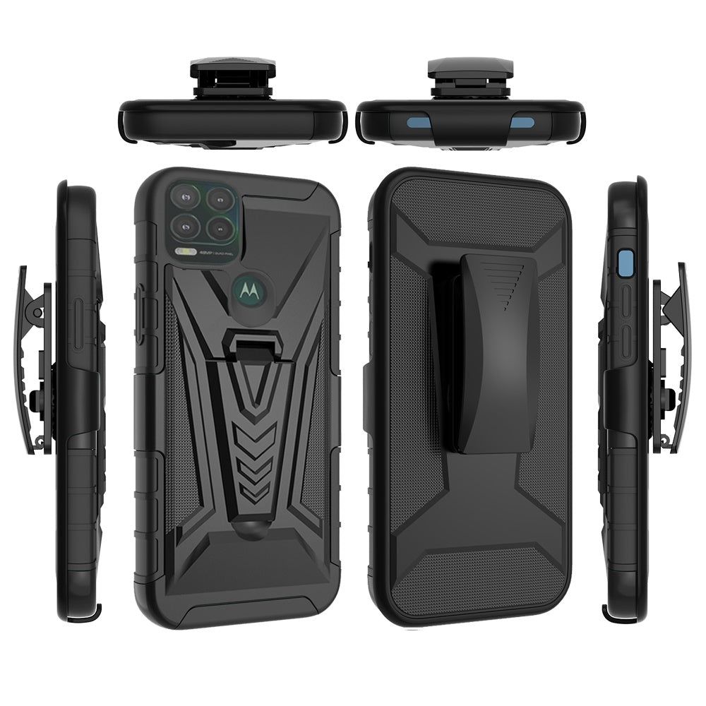 For iPhone 12 Pro Max 6.7 V 3in1 Combo Kickstand Holster Cover Case