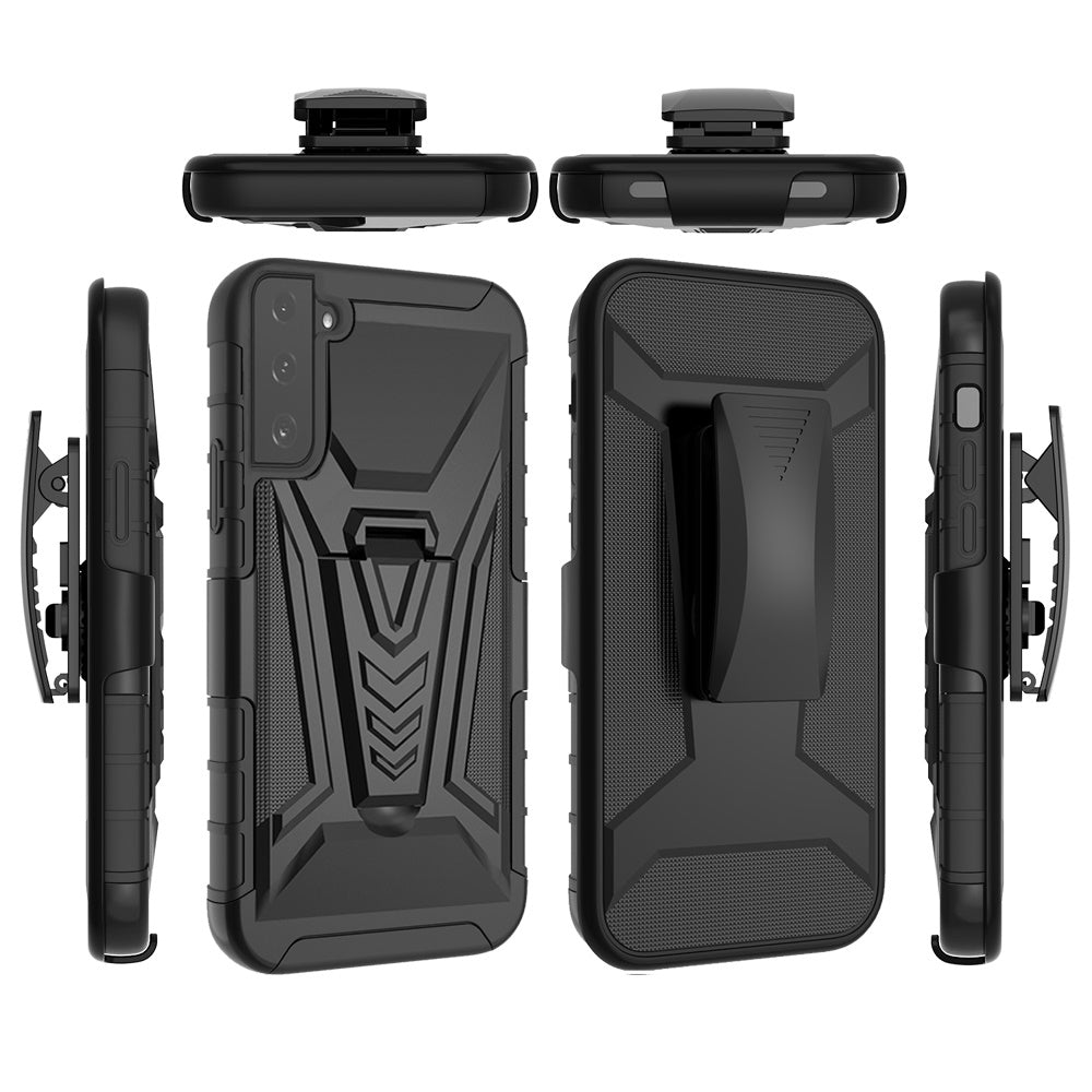 For Samsung Galaxy S21 Plus/S30 Plus 6.8inch V 3in1 Combo Kickstand Holster Cover Case